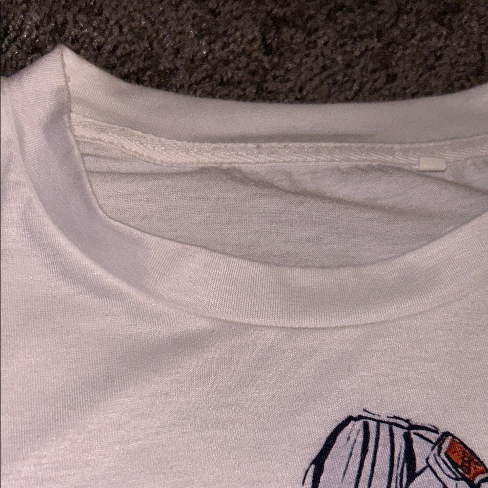 Zara White Graphic Tee with Multicolor Design - Picture 5 of 6